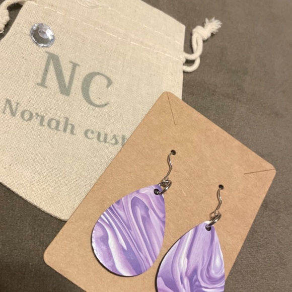 Sublimated Tear Drop Earrings - Picture 3 of 3